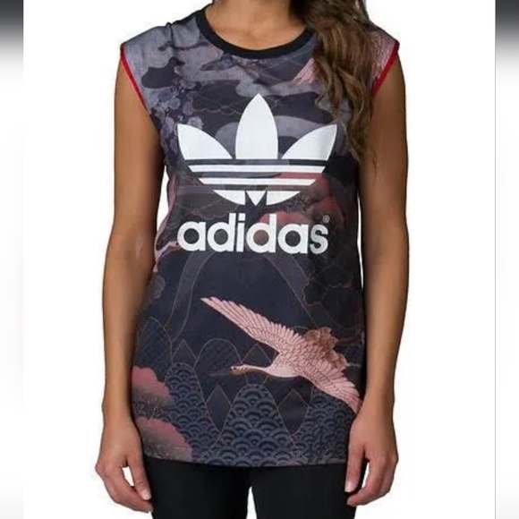 Adidas Originals By Rita Ora Japan Spring Geisha Kimono Tank Top UK 12 US Medium - Picture 1 of 12